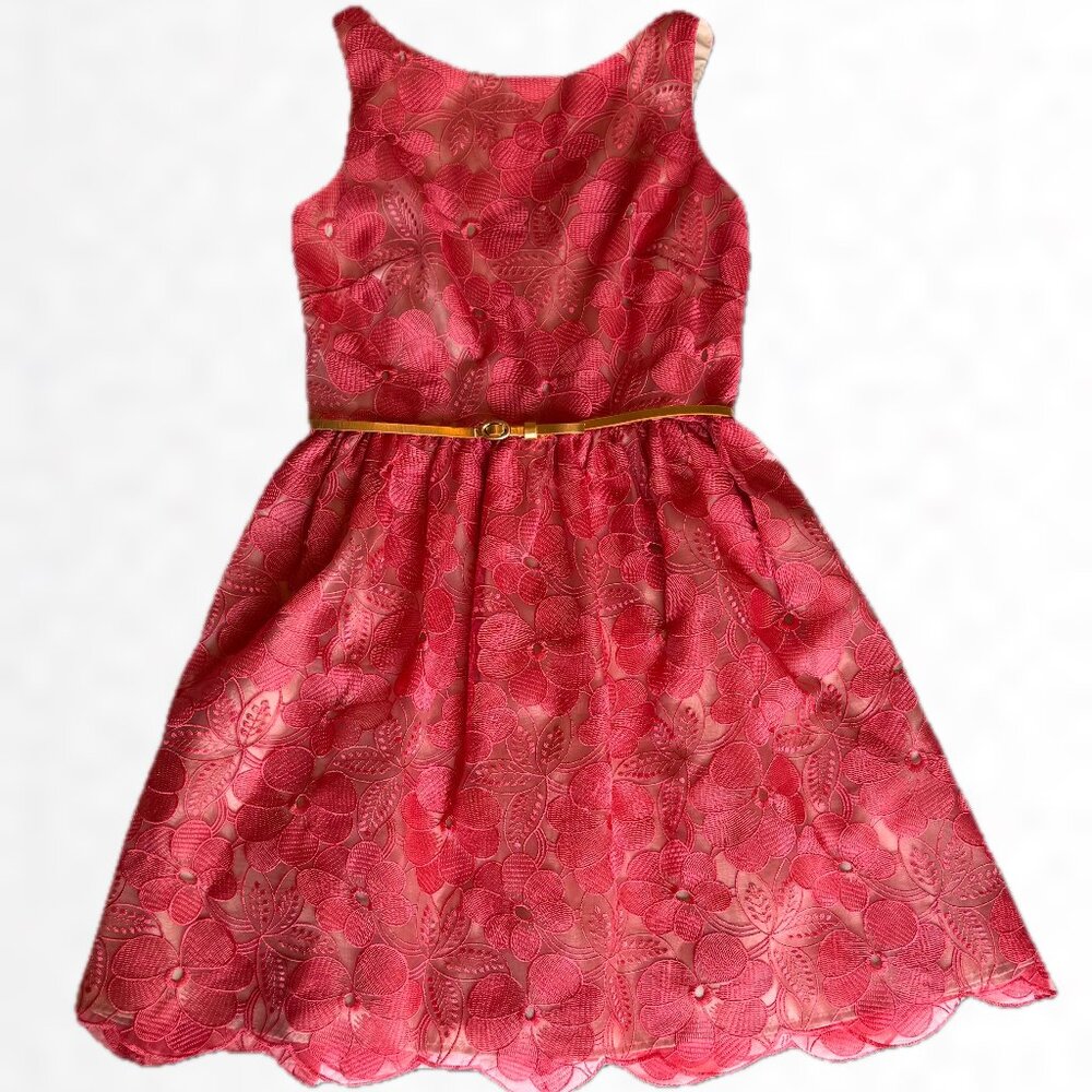 Eliza J Women's Sleeveless Open-Back Dress in coral